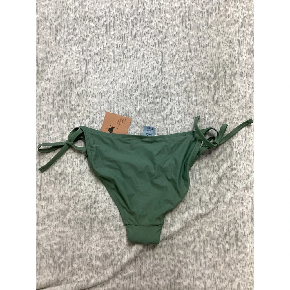 Shade‎ & Shore Women Green Side-Tie Bikini Bottom Medium 8-10 PID-5G548L